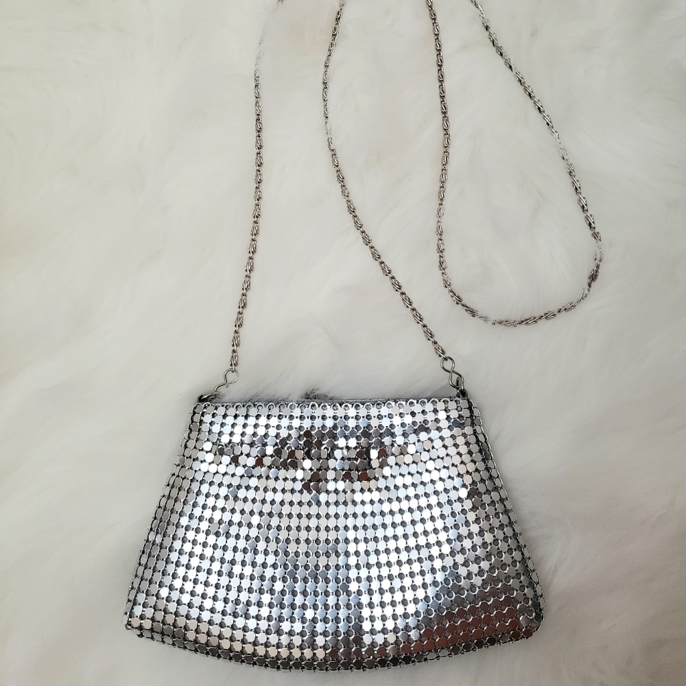 Small Silver Sequin Purse